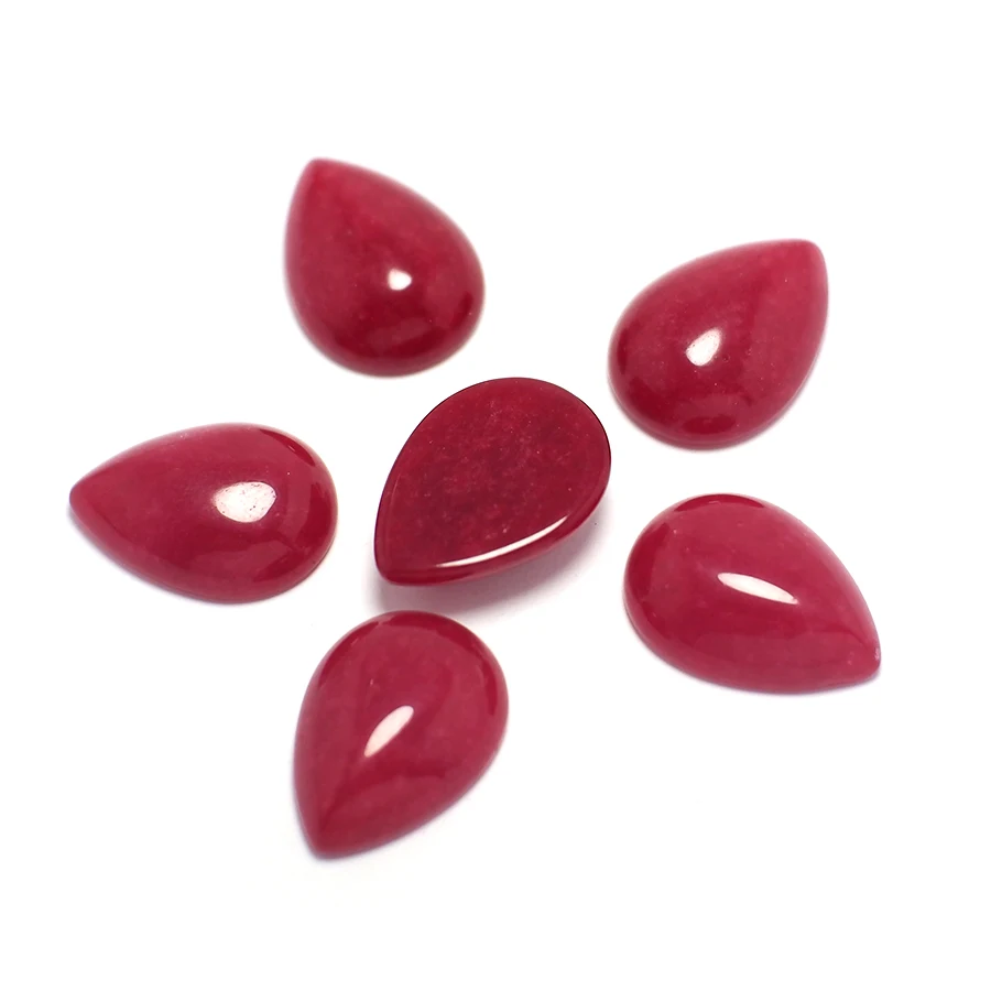6pcs Ruby Cabochon Teardrop Natural Stone,Polished Flat Back Stone,Pendants For Earring Jewelry Necklace Making 18x13mm
6pcs Ruby Cabochon Teardrop Natural Stone,Polished Flat Back Stone,Pendants For Earring Jewelry Necklace Making 18x13mm