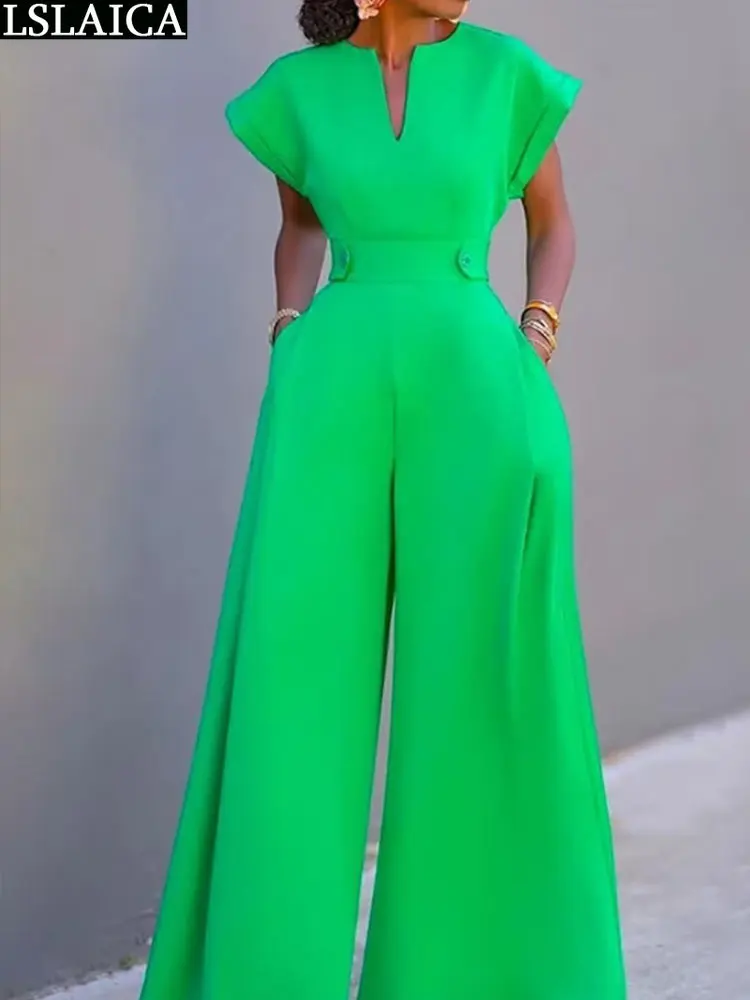 Wide Leg Pant Clothes for Womens With Pockets Romper V Neck Female Clothing Fashion Jumpsuit Solid Color Club Outfits Woman New
Wide Leg Pant Clothes for Womens With Pockets Romper V Neck Female Clothing Fashion Jumpsuit Solid Color Club Outfits Woman New