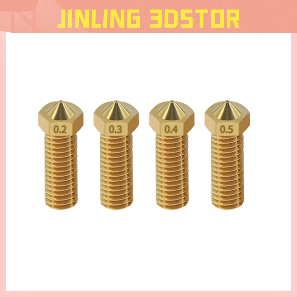 

5Pcs/lot New Volcano 3D printer All metal brass E3D 1.75mm Lengthen extruder nozzle 0.4/0.6/0.8/1.0/1.2mm For Sidewinder X1