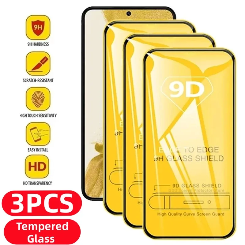 

9D Tempered Glass for Samsung Galaxy A13 A53 A52 A32 A12 A50 A51 A52S A72 A22 A33 A71 A21S A73 Screen Protector M12 M52 M31 S10E