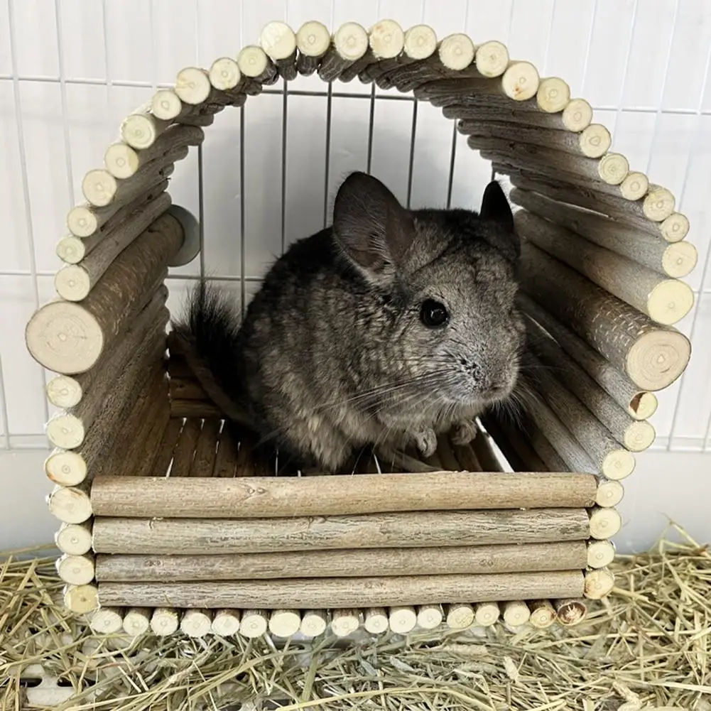 Natural Wooden Cage Fence Hideout Shelter Handmade Chewing Climbing Bridge For Rabbit Chinchilla Guinea Pig Small Animal 
Natural Wooden Cage Fence Hideout Shelter Handmade Chewing Climbing Bridge For Rabbit Chinchilla Guinea Pig Small Animal