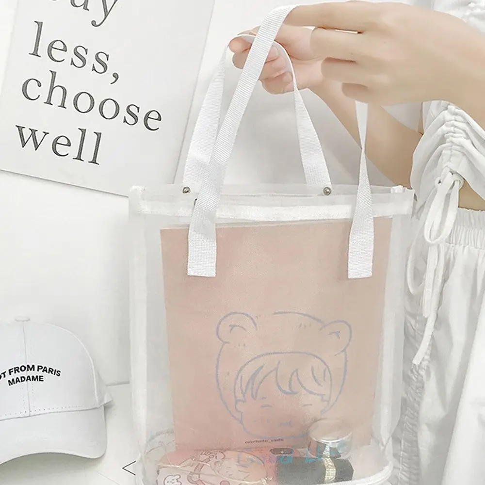 Simple Summer Nylon Transparent Solid Color Large Korean Style Bag Women Handbag Makeup Bag Storage Bag
Simple Summer Nylon Transparent Solid Color Large Korean Style Bag Women Handbag Makeup Bag Storage Bag
