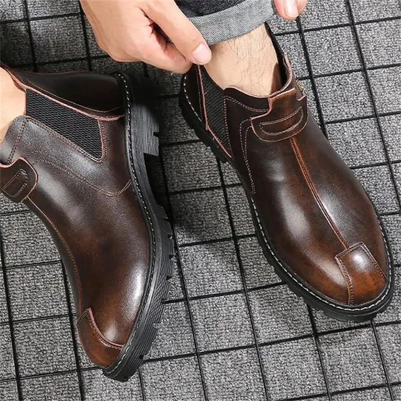 Men's Short Boots New High Top Youth Personalized Simple Short Boots Fashion Leisure Retro Round Head Trend Leather Boots
Men's Short Boots New High Top Youth Personalized Simple Short Boots Fashion Leisure Retro Round Head Trend Leather Boots