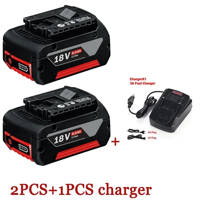 100% Original 18V 6.0A Lithium Ion Rechargeable Battery for Bosch 10000mah Spare Power Tools Portable Replacement Indicator 
100% Original 18V 6.0A Lithium Ion Rechargeable Battery for Bosch 10000mah Spare Power Tools Portable Replacement Indicator