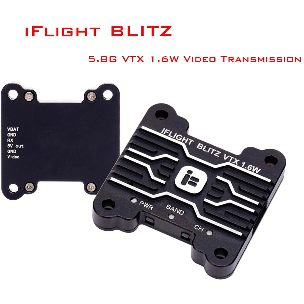 IFlight высокомощная 1,6 Вт видеопередача BLITZ 5,8G VTX 25 МВт/400 МВт/800 МВт/1600 мВт для RC DIY FPV гоночный Дрон
IFlight высокомощная 1,6 Вт видеопередача BLITZ 5,8G VTX 25 МВт/400 МВт/800 МВт/1600 мВт для RC DIY FPV гоночный Дрон
