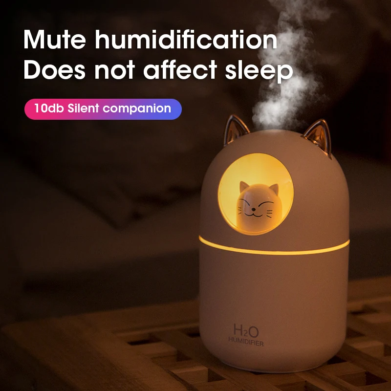 

300ML Mini Portable Ultrasonic Air Humidifer Aroma Essential Oil Diffuser USB Mist Maker Aromatherapy Humidifiers for Home