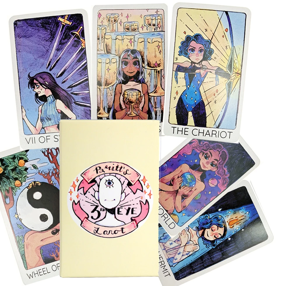 Britts Third Eye Tarot Card Tarot Deck Full English Divination Oracle PDF Guidebook Family Deck Board Game Playing Birthday Gift
Britts Third Eye Tarot Card Tarot Deck Full English Divination Oracle PDF Guidebook Family Deck Board Game Playing Birthday Gift