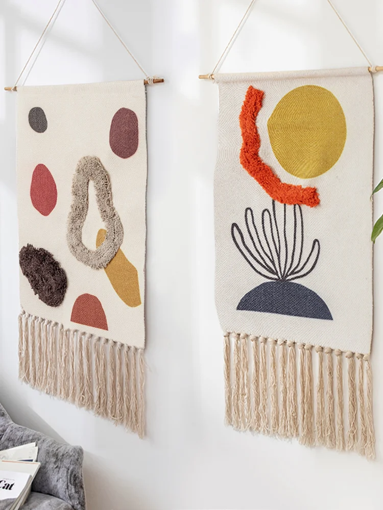 Hand Woven Tapestry Cotton Linen Nordic Tassel Creative Art Beige Wall Hanging Tapestry Bedroom Tapiz Colgante Home Decor DG50T
Hand Woven Tapestry Cotton Linen Nordic Tassel Creative Art Beige Wall Hanging Tapestry Bedroom Tapiz Colgante Home Decor DG50T