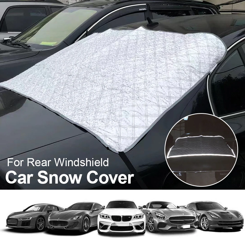 58x31.5Inch Car Snow Cover Rear Windshield Cover for Sedan Aluminum Foil Waterproof Windshield Protector for Snow Frost Ice
58x31.5Inch Car Snow Cover Rear Windshield Cover for Sedan Aluminum Foil Waterproof Windshield Protector for Snow Frost Ice
