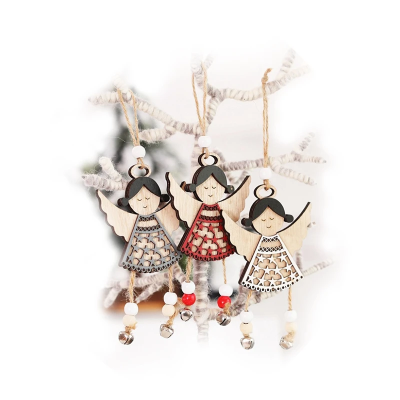 3Pcs Angel Wooden Christmas Ornaments Pendants DIY Wood Crafts Hanging Xmas Tree Ornament Christmas Party Decoration
3Pcs Angel Wooden Christmas Ornaments Pendants DIY Wood Crafts Hanging Xmas Tree Ornament Christmas Party Decoration