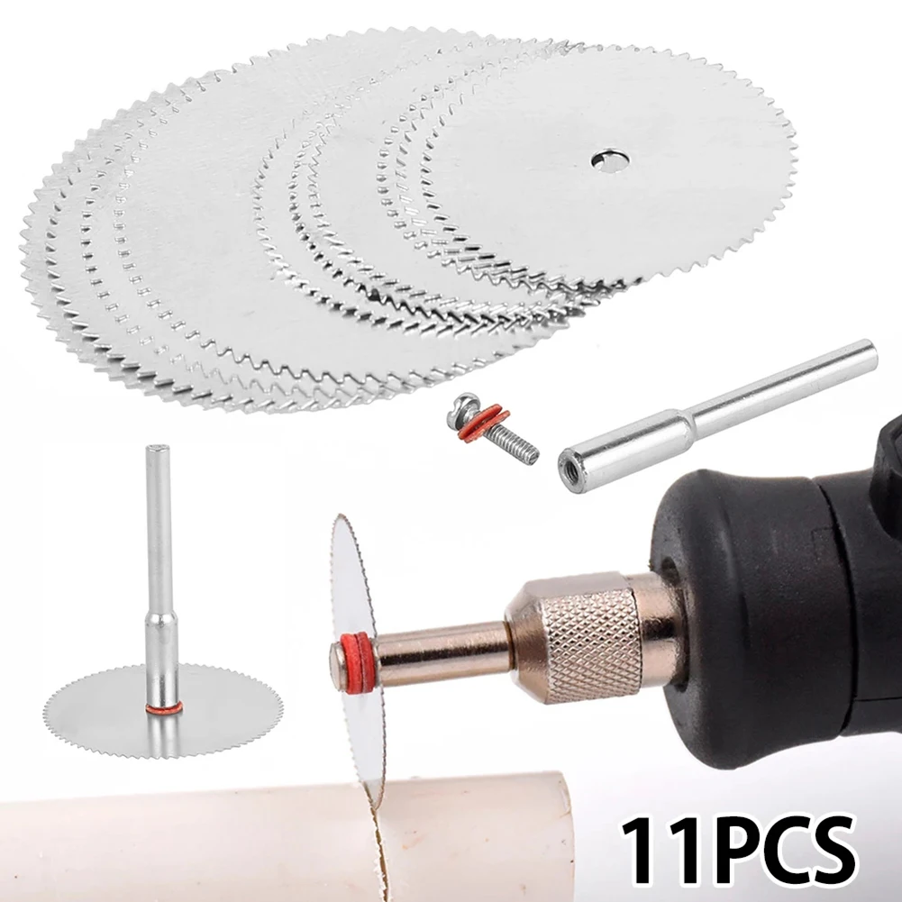 11pcs Mini Circular Saw Blade Set Stainless Steel Electric Grinding Cutting Disc For Rotary Tool With Mandrel Wood Cutter Wheel
11pcs Mini Circular Saw Blade Set Stainless Steel Electric Grinding Cutting Disc For Rotary Tool With Mandrel Wood Cutter Wheel