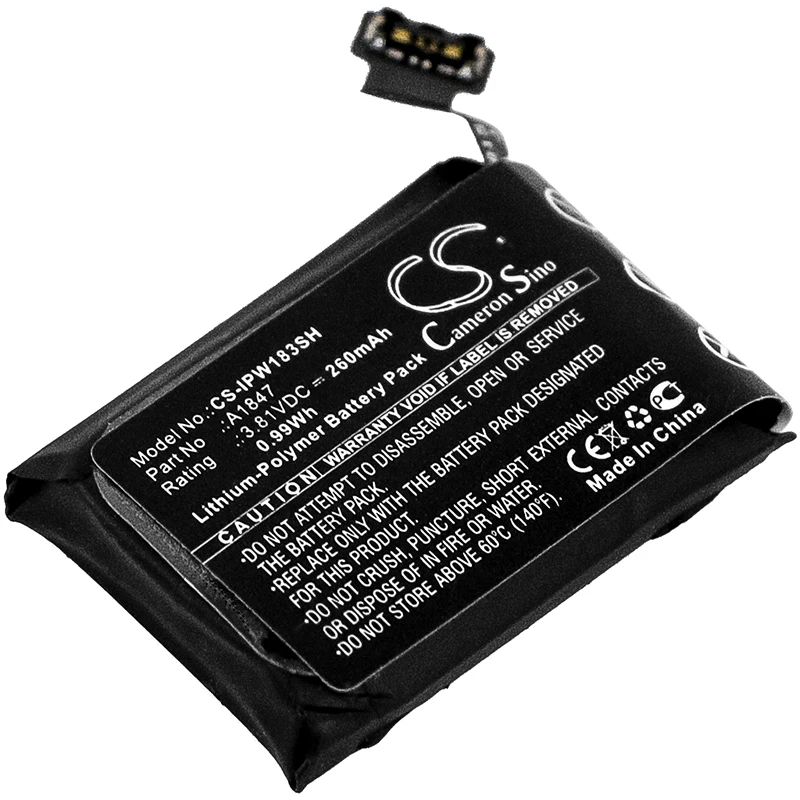 260mAh A1847 Battery for Apple A1860 Watch Series 3 GPS 38mm Watch Series 3 38mm
260mAh A1847 Battery for Apple A1860 Watch Series 3 GPS 38mm Watch Series 3 38mm