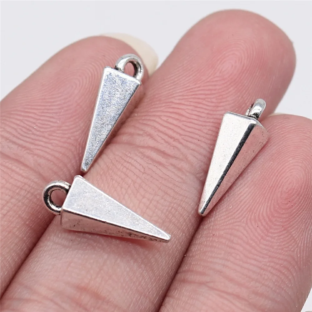 100pcs/lot Tibetan Silver 3D Striangular Pyramid Awl Charms Pendants Craft for DIY Jewelry Making Findings Accessories
100pcs/lot Tibetan Silver 3D Striangular Pyramid Awl Charms Pendants Craft for DIY Jewelry Making Findings Accessories