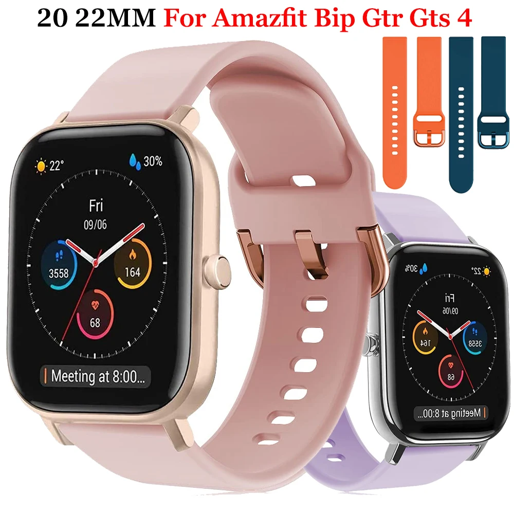 20mm 22mm Strap for Amazfit Bip Gts/2/3/4/2E/mini/GTR 4/3 Pro/47mm Silicone Wrist Bracelet Watchband Galaxy watch 5/4/44MM/40MM
20mm 22mm Strap for Amazfit Bip Gts/2/3/4/2E/mini/GTR 4/3 Pro/47mm Silicone Wrist Bracelet Watchband Galaxy watch 5/4/44MM/40MM