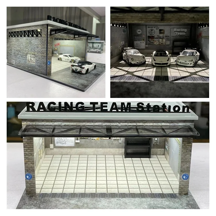 1:64 RACING TEAM Station Garage Led Light Diorama assembly with/without Acrylic case
1:64 RACING TEAM Station Garage Led Light Diorama assembly with/without Acrylic case
