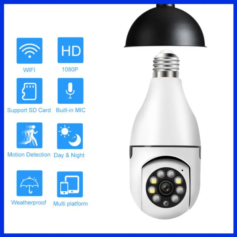 360 Degree LED Light 1080P Wireless Panoramic Home Security WiFi CCTV Fisheye Bulb Lamp IP Camera Two Ways Audio E27 Cam 
360 Degree LED Light 1080P Wireless Panoramic Home Security WiFi CCTV Fisheye Bulb Lamp IP Camera Two Ways Audio E27 Cam