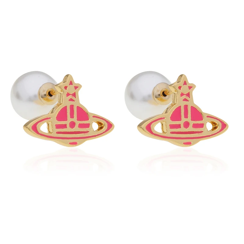 Popular Vivienne West Queen Painted Saturn Pearl Stud Earrings For Fashion Women Jewelry Punk Style Ins The Same Couple Gift
Popular Vivienne West Queen Painted Saturn Pearl Stud Earrings For Fashion Women Jewelry Punk Style Ins The Same Couple Gift
