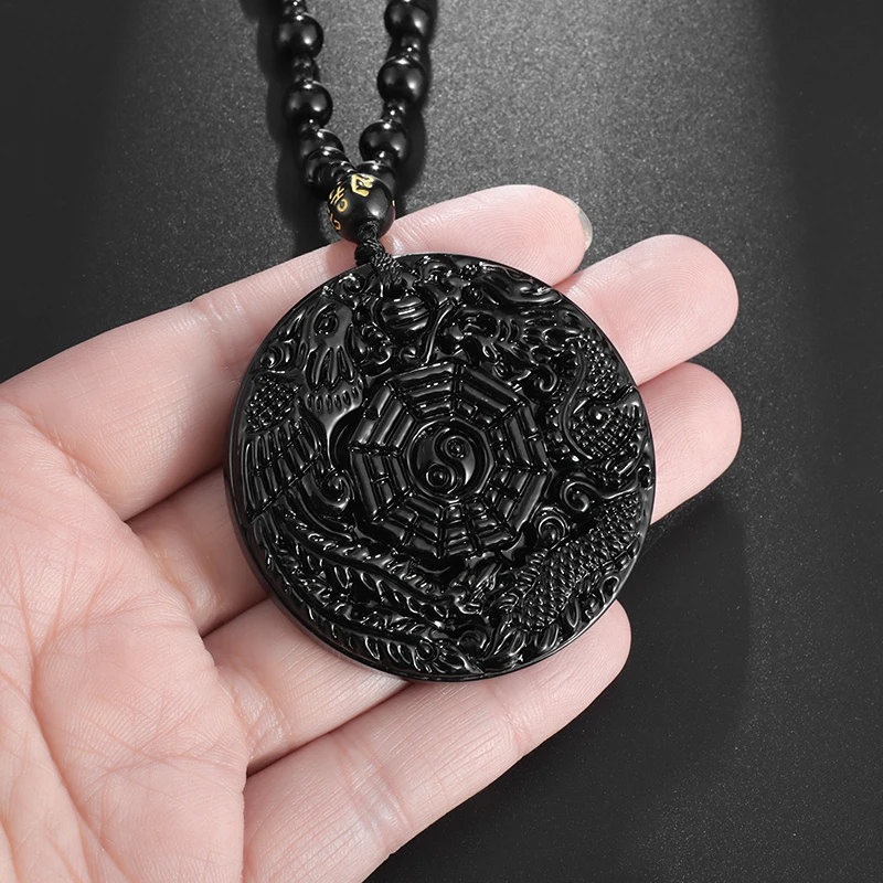 Black Stone Engraving Classic Vintage Gossip Dragon Phoenix Pattern Pendant Necklace Men Women Fashion Amulet Necklace Gift
Black Stone Engraving Classic Vintage Gossip Dragon Phoenix Pattern Pendant Necklace Men Women Fashion Amulet Necklace Gift