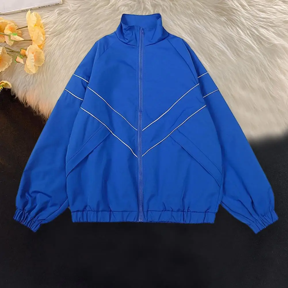 Men Spring Autumn Jacket Coat Stand Collar Long Sleeve Solid Color Reflective Striped Jacket Streetwear
Men Spring Autumn Jacket Coat Stand Collar Long Sleeve Solid Color Reflective Striped Jacket Streetwear