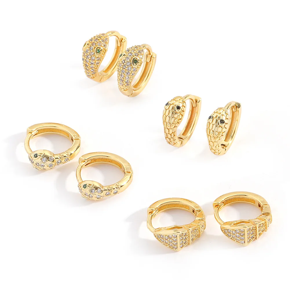 Fashion New Women's Jewelry Copper Inlaid Zircon Stud Earrings Snake Earrings Hip Hop Personality Earrings Party Holiday Gifts
Fashion New Women's Jewelry Copper Inlaid Zircon Stud Earrings Snake Earrings Hip Hop Personality Earrings Party Holiday Gifts