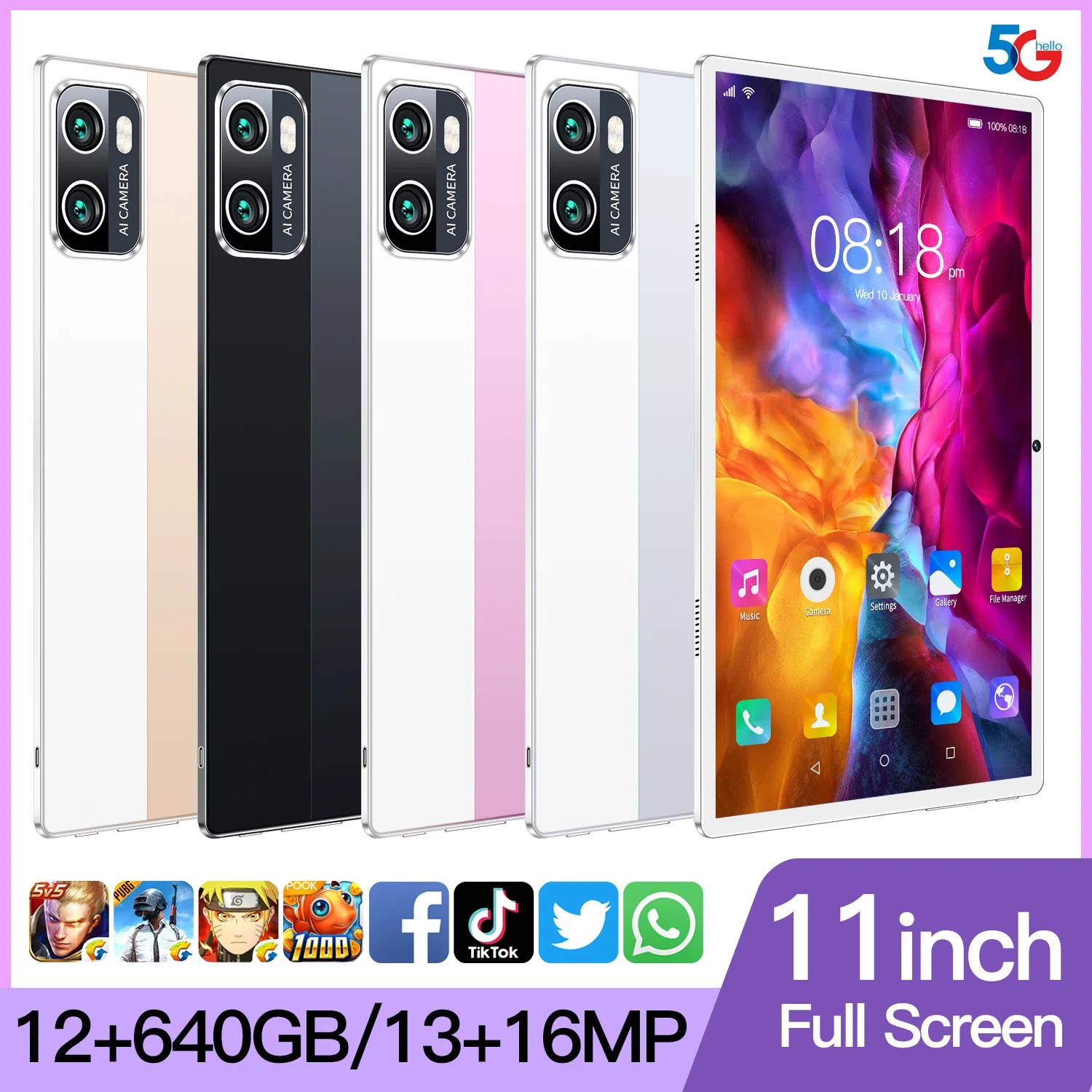 2023 Global Firmware Pad P50 Pro 10.1inch WIFI 2K LCD Screen MTK6595 Octa Core 12GB+640GB Tablet Android 12 13+16MP Camera
2023 Global Firmware Pad P50 Pro 10.1inch WIFI 2K LCD Screen MTK6595 Octa Core 12GB+640GB Tablet Android 12 13+16MP Camera