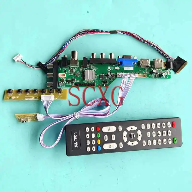 DVB Digital LCD Display Controller Board Fit LTN156AT32 LTN156AT34 Kit 15.6" VGA HDMI-Compatible 1366*768 40 Pin LVDS AV RF USB
DVB Digital LCD Display Controller Board Fit LTN156AT32 LTN156AT34 Kit 15.6" VGA HDMI-Compatible 1366*768 40 Pin LVDS AV RF USB