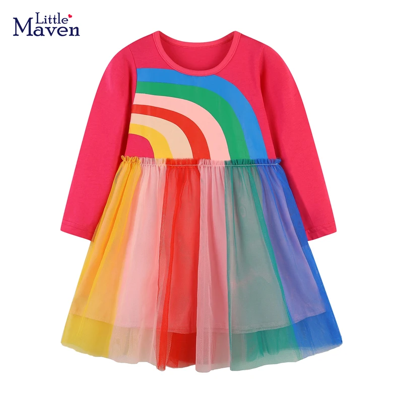 Little maven 2022 Baby Girls Rainbow Color Pretty Dress Long Sleeves Autumn Casual Clothes Mesh Cotton Lovely for Kids 2-7 year
Little maven 2022 Baby Girls Rainbow Color Pretty Dress Long Sleeves Autumn Casual Clothes Mesh Cotton Lovely for Kids 2-7 year