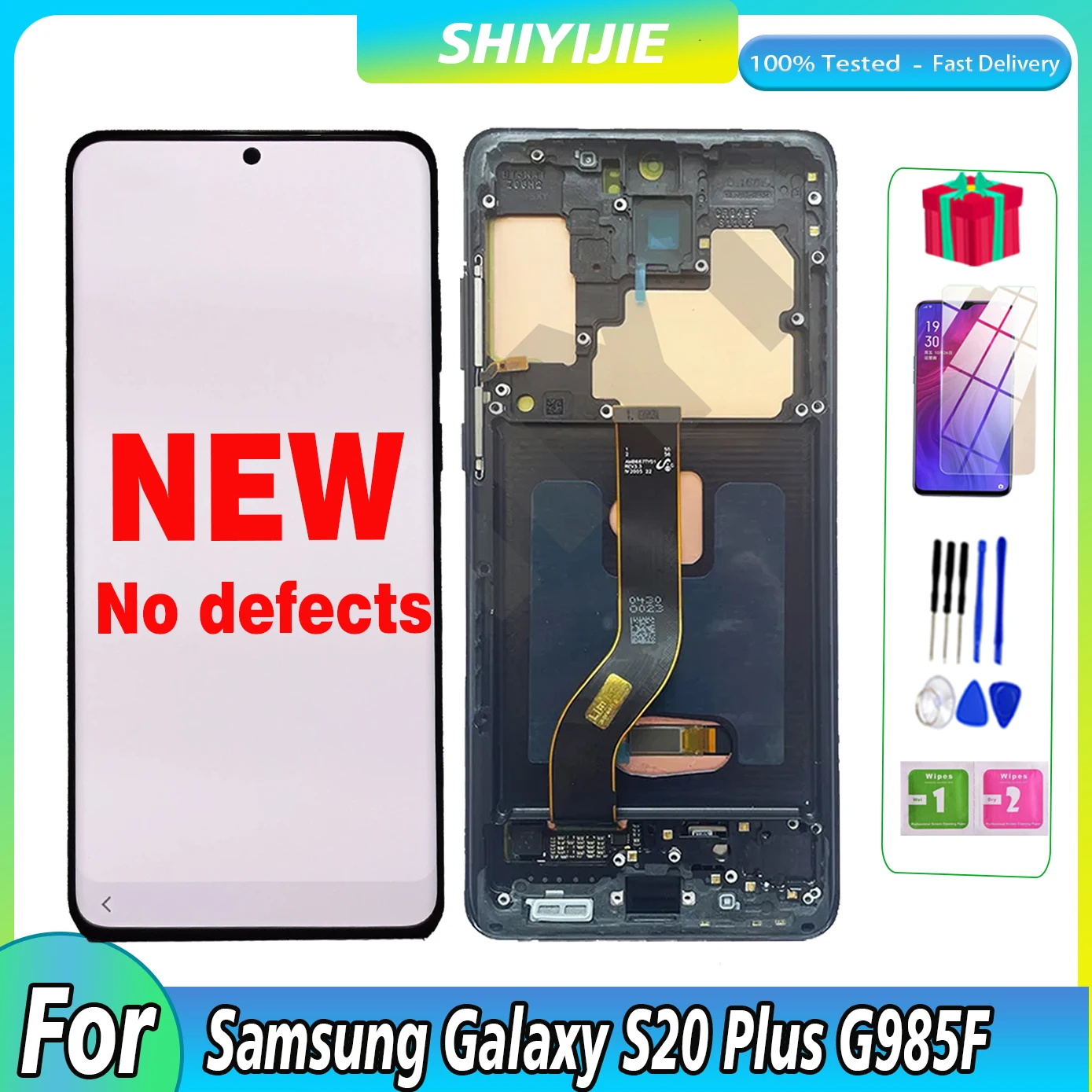 6.7" Original For Samsung Galaxy S20 Plus S20+ LCD G985F/DS G986B Display Touch Screen Assembly Digitizer Replacement Tested
6.7" Original For Samsung Galaxy S20 Plus S20+ LCD G985F/DS G986B Display Touch Screen Assembly Digitizer Replacement Tested