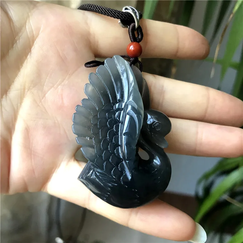 Natural 7A xiuyu jade handcarved black swan jade pendant jade green necklace pendants jewelry jade necklaces women
Natural 7A xiuyu jade handcarved black swan jade pendant jade green necklace pendants jewelry jade necklaces women