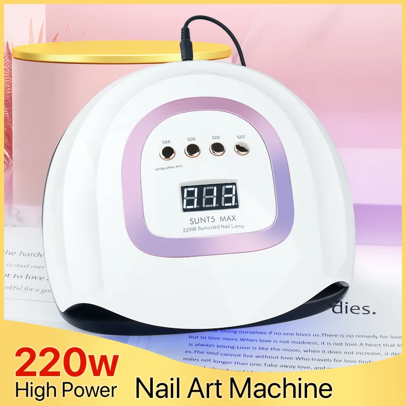 220W UV LED Nail Lamp Nail Dryer for Curing All Gel Polish With Motion Sensor Manicure Pedicure Salon Equipment Large Space
220W UV LED Nail Lamp Nail Dryer for Curing All Gel Polish With Motion Sensor Manicure Pedicure Salon Equipment Large Space