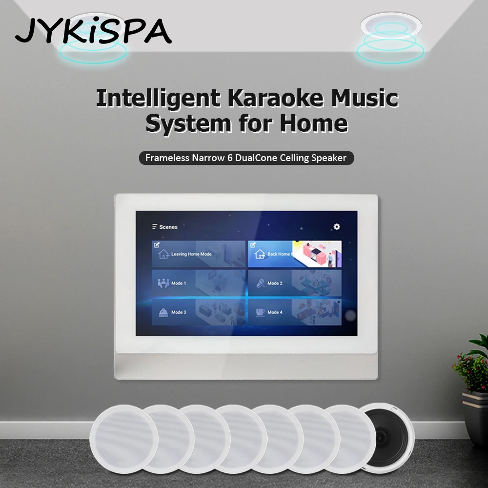 Wi-Fi Bluetooth настенный усилитель с сенсорным экраном, умная аудиосистема 8.1, 2 зоны, интеллектуальная музыкальная система для караоке для дома
Wi-Fi Bluetooth настенный усилитель с сенсорным экраном, умная аудиосистема 8.1, 2 зоны, интеллектуальная музыкальная система для караоке для дома