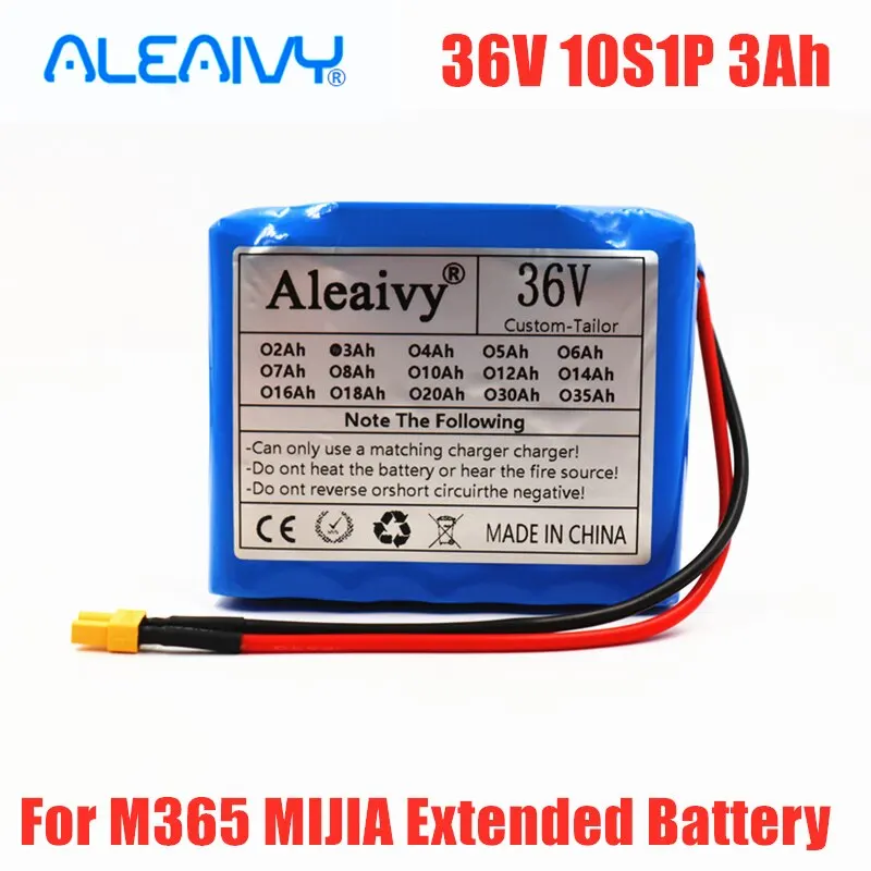 For M365 MIJIA Pro Scooter 36V 3Ah 10S1P 18650 Lithium ion Battery Pack Extended Range Charge And Discharge XT30 Plug +15A BMS
For M365 MIJIA Pro Scooter 36V 3Ah 10S1P 18650 Lithium ion Battery Pack Extended Range Charge And Discharge XT30 Plug +15A BMS