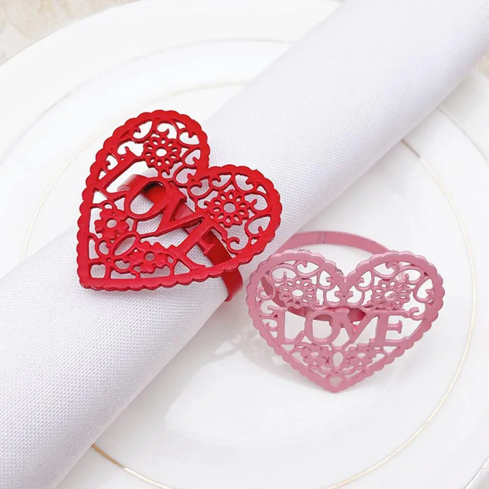 6Pcs Decorative Napkin Ring Effective Love Heart Shaped Metal Napkin Holder Desktop Decor
6Pcs Decorative Napkin Ring Effective Love Heart Shaped Metal Napkin Holder Desktop Decor