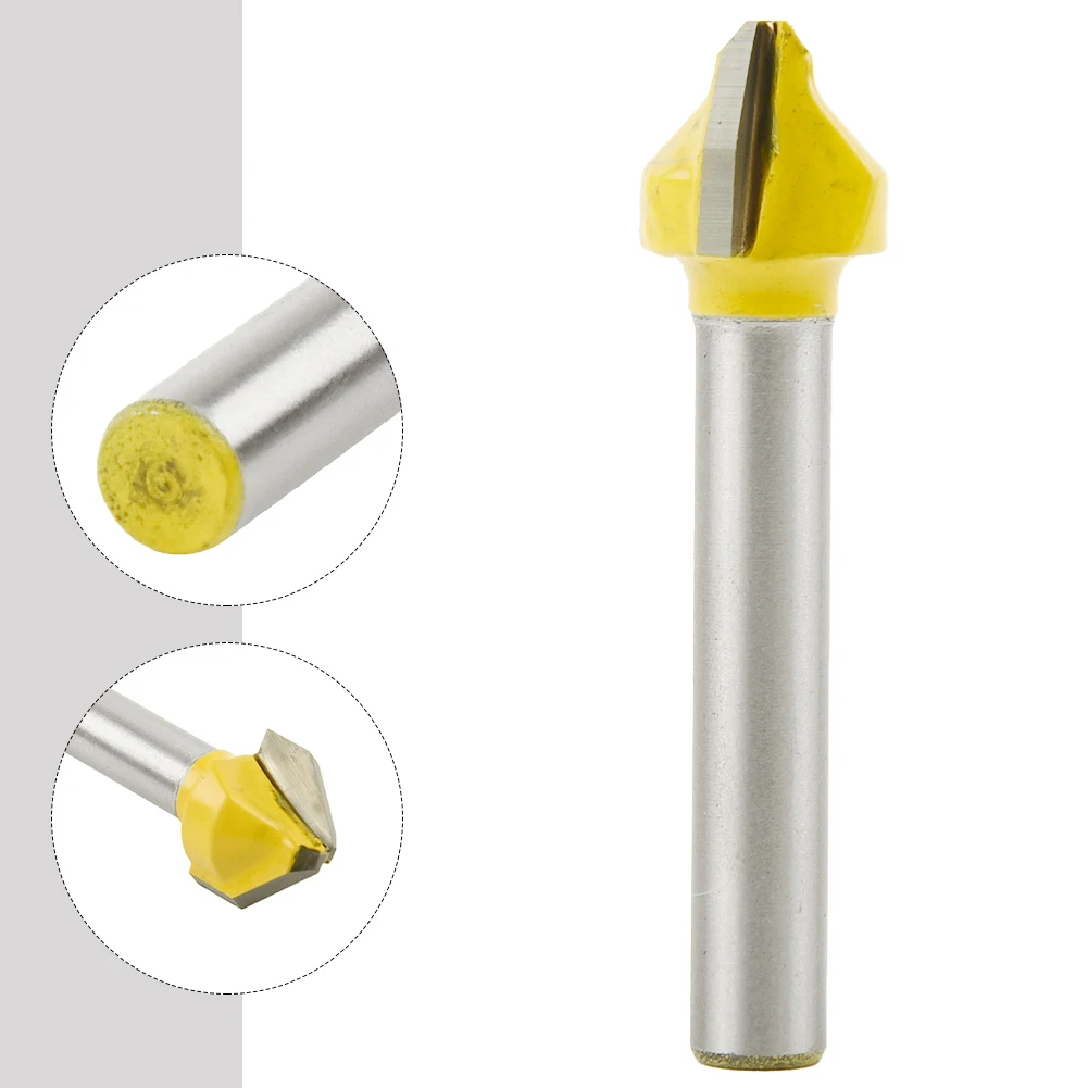 1Pc 6mm Shank Router Bit 90 Degree V-Shaped Flat Head Chamfer Carbide Engraving Milling Cutter For Wood Engraving Trimming Tool
1Pc 6mm Shank Router Bit 90 Degree V-Shaped Flat Head Chamfer Carbide Engraving Milling Cutter For Wood Engraving Trimming Tool