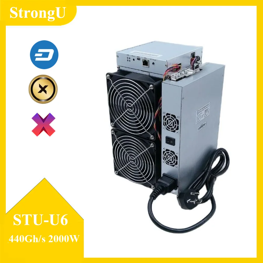 

Used DASH Asic miner StrongU Miner STU-U6 420G X11 miner better than Antminer D3 D5 FusionSilicon X7 Innosilicon A5 A6 X10