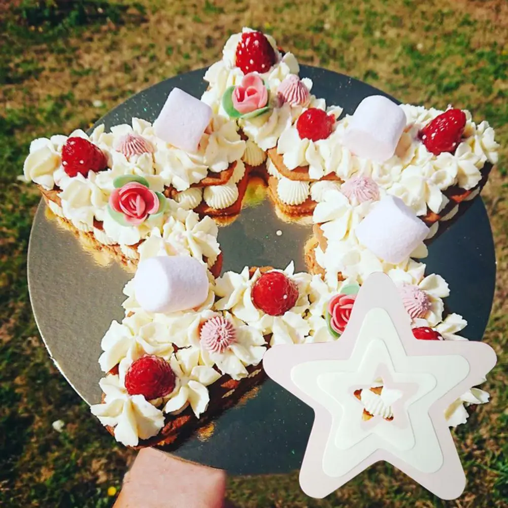 Cake Mould Creative Pentagram Shape Chocolate Cookie Pastry Dessert Molds Cake Decoration Tool Eco-friendly PET Baking Accessory
Cake Mould Creative Pentagram Shape Chocolate Cookie Pastry Dessert Molds Cake Decoration Tool Eco-friendly PET Baking Accessory