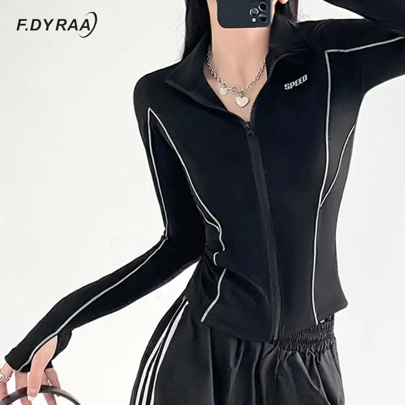 F.DYRAA Full Zipper Sports Coats Women Workout Tops Patchwork Gym Exercise Tight Tops Breathable Casual Jackets Female Clothes
F.DYRAA Full Zipper Sports Coats Women Workout Tops Patchwork Gym Exercise Tight Tops Breathable Casual Jackets Female Clothes