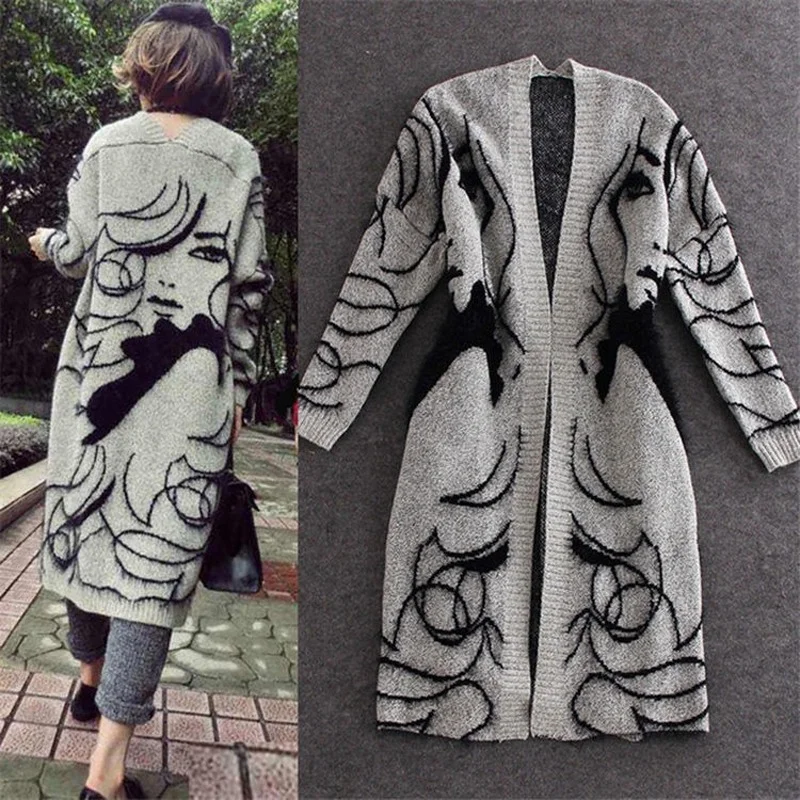 Spring and autumn wool knitted cardigan women's mid-length thick sweater coat Korean version loose all-match female casual top
Spring and autumn wool knitted cardigan women's mid-length thick sweater coat Korean version loose all-match female casual top