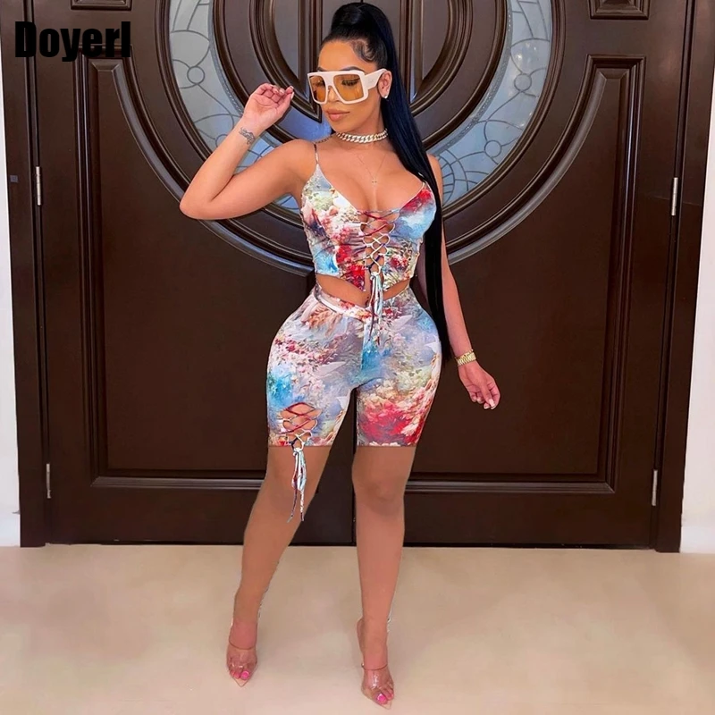 Lace Up Sexy 2 Piece Sets Womens Outfits Summer Festival Clothing Bodycon Shorts Two Piece Matching Sets Club Outfits for Women
Lace Up Sexy 2 Piece Sets Womens Outfits Summer Festival Clothing Bodycon Shorts Two Piece Matching Sets Club Outfits for Women