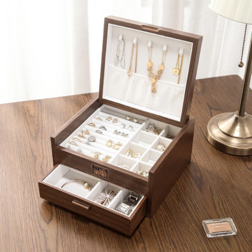 Wooden jewelry box high-grade exquisite necklace ear studs ear ornaments gold ornaments wedding storage box retro
Wooden jewelry box high-grade exquisite necklace ear studs ear ornaments gold ornaments wedding storage box retro