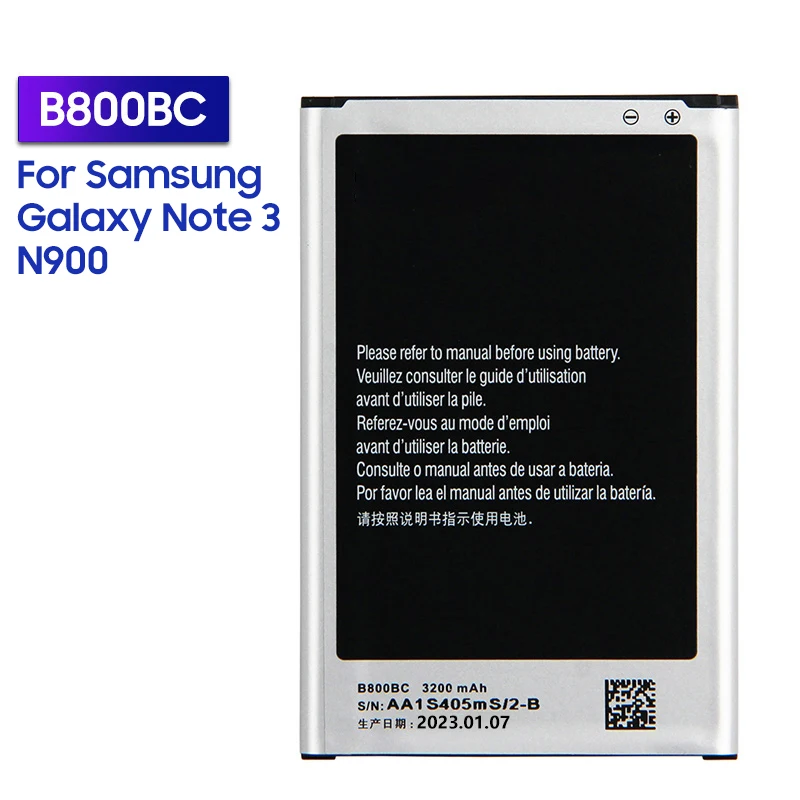 Replacement Battery B800BC B800BE For Samsung GALAXY NOTE 3 N900 N9009 N9008 N9006 N9005 N9002 Note3 NFC Rechargeable Battery
Replacement Battery B800BC B800BE For Samsung GALAXY NOTE 3 N900 N9009 N9008 N9006 N9005 N9002 Note3 NFC Rechargeable Battery