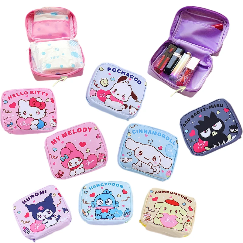 Kawaii Sanrios Kuromi My Melody Cinnamonroll мультяшная водонепроницаемая сумка для хранения гигиенических салфеток, кошелек для монет, дорожная косметичка, п...
Kawaii Sanrios Kuromi My Melody Cinnamonroll мультяшная водонепроницаемая сумка для хранения гигиенических салфеток, кошелек для монет, дорожная косметичка, п...