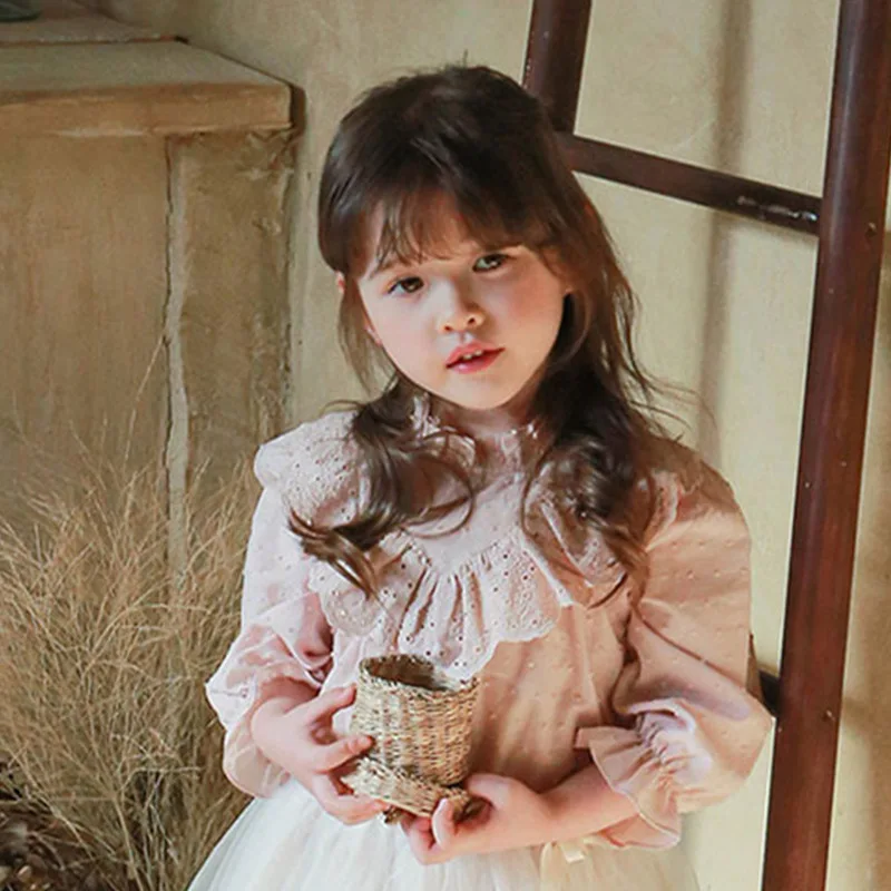 Кружевные рубашки для девочек-подростков, весенние хлопковые детские топы, Модная белая розовая рубашка для детей, одежда с длинным рукавом...
Кружевные рубашки для девочек-подростков, весенние хлопковые детские топы, Модная белая розовая рубашка для детей, одежда с длинным рукавом...