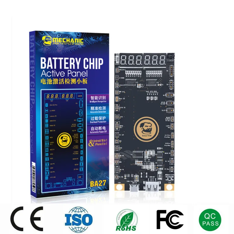 MECHANIC BA27 Battery Chip Active Panel One-click Battery Activation Board For IPhone 5-13 Promax Circuit Board Charging Tester
MECHANIC BA27 Battery Chip Active Panel One-click Battery Activation Board For IPhone 5-13 Promax Circuit Board Charging Tester