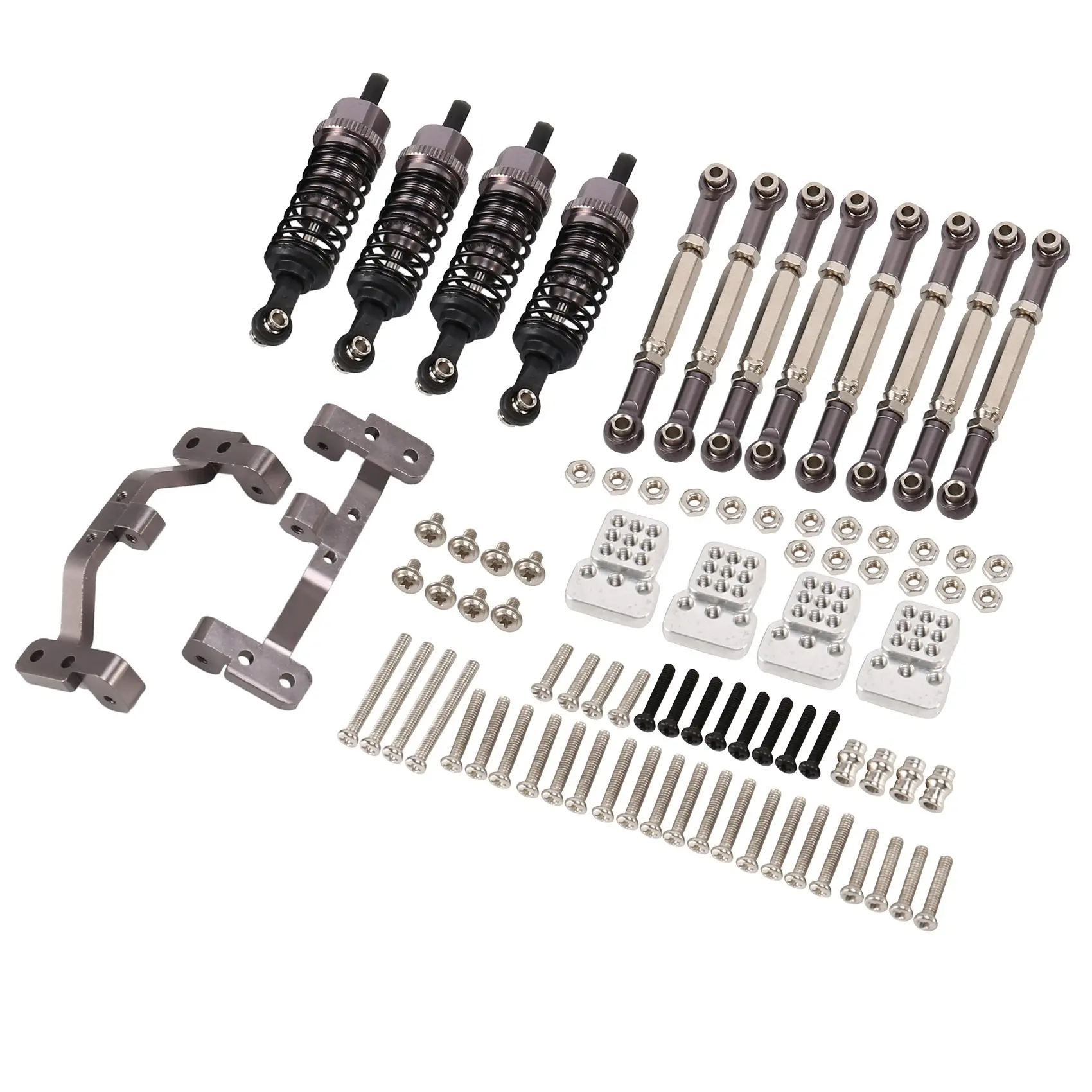 Upgrade Metal Pull Rod Tie Rod Pull Rod Base Shock Absorber for WPL B14 B24 C14 C24 C34 1/16 RC Car Spare Parts Grey
Upgrade Metal Pull Rod Tie Rod Pull Rod Base Shock Absorber for WPL B14 B24 C14 C24 C34 1/16 RC Car Spare Parts Grey