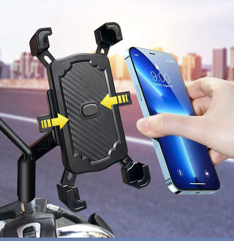 

Universal bicycle Phone Holder Motorcycle Bike Stand Rotatable 4.7-7.2 inch Motorbike Cellphone Mount Bracket