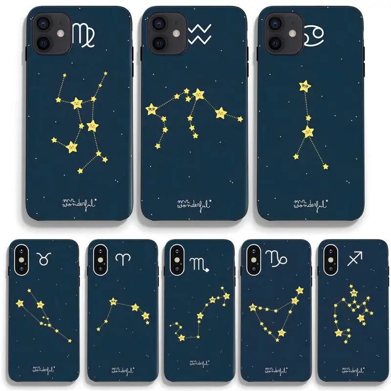 12star Sign Leo Libra Phone Case Shockproof Case Soft For Iphone 6 6s 7 8 Plus Xr X Xs 11 12 13 Mini Pro Max Black Silicone Case
12star Sign Leo Libra Phone Case Shockproof Case Soft For Iphone 6 6s 7 8 Plus Xr X Xs 11 12 13 Mini Pro Max Black Silicone Case