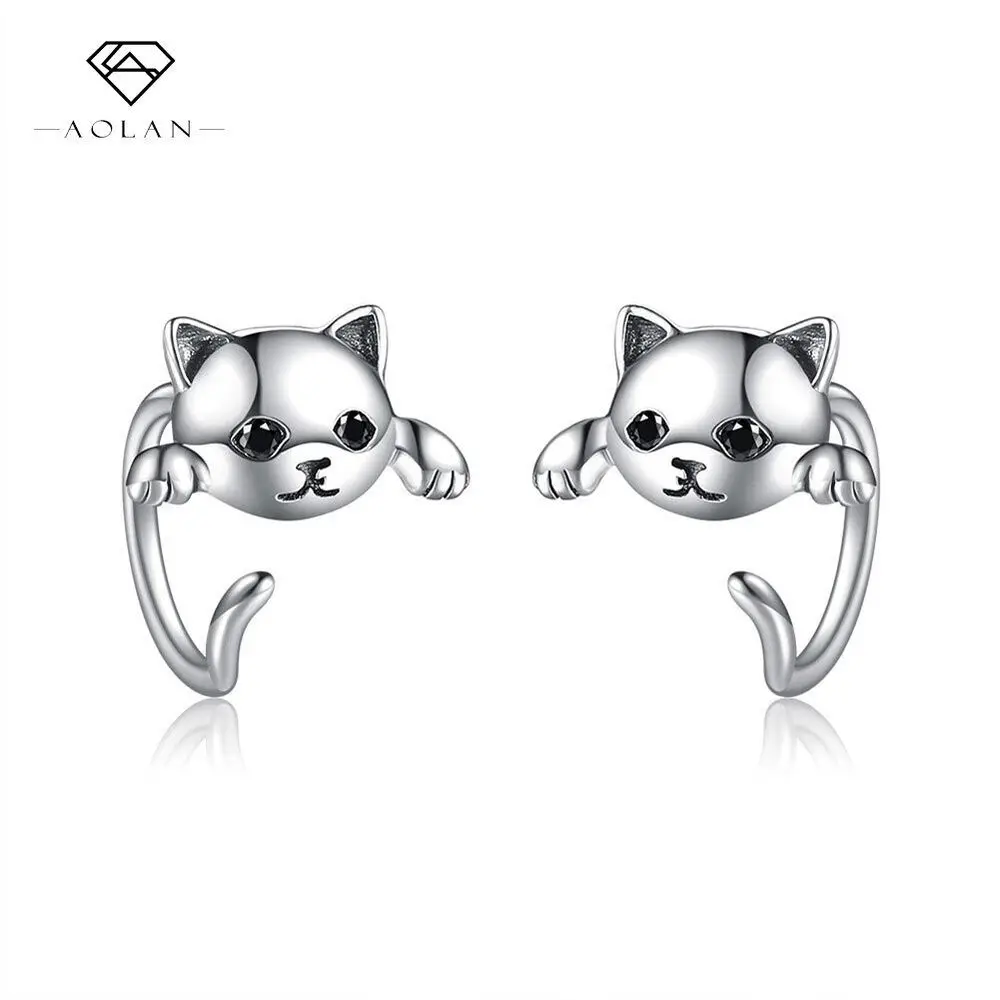 925 Sterling Silver Half Huggie Earrings Cute Cat Animal Earring for Women Gifts
925 Sterling Silver Half Huggie Earrings Cute Cat Animal Earring for Women Gifts