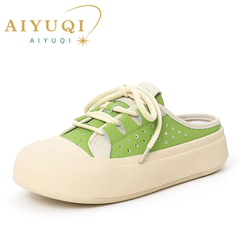 AIYUQI Genuine Leather Slippers Female 2023 Summer Girls Fashion Slippers Sports Breathable Outside Wear Beach Sneakers Ladies
AIYUQI Genuine Leather Slippers Female 2023 Summer Girls Fashion Slippers Sports Breathable Outside Wear Beach Sneakers Ladies