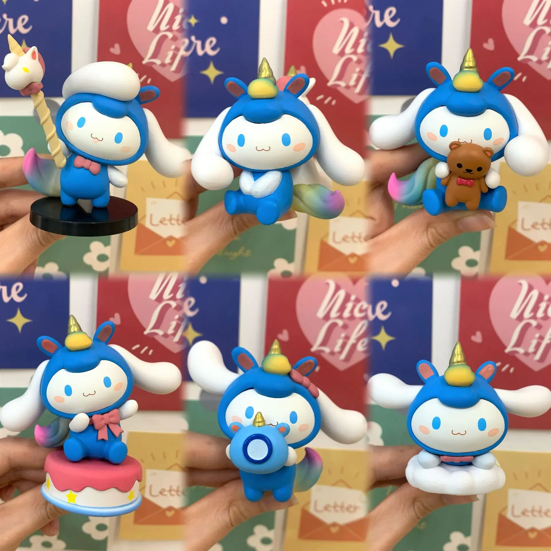 6 Pcs/Set Sanrio Anime Sky Series Kawaii Cinnamoroll Cos Unicorn Cartoon Creative Ornaments Toys Figures Collectible Decoration
6 Pcs/Set Sanrio Anime Sky Series Kawaii Cinnamoroll Cos Unicorn Cartoon Creative Ornaments Toys Figures Collectible Decoration